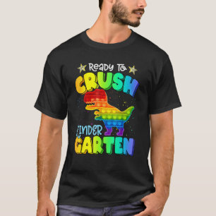 T-shirt Crush Kindergarten Dinosaur Pop It Fidget Retour À