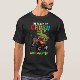 T-shirt Crush Kindergarten Retour À L'École Monster Truck 