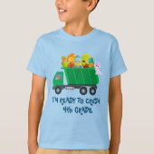 T-shirt Crush Xth Grade Funny dinosaure camion poubelle à  (Devant)