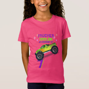 T-Shirt Crusher It MONSTER TRUCK ROSE NOM D'ÂGE Anniversai