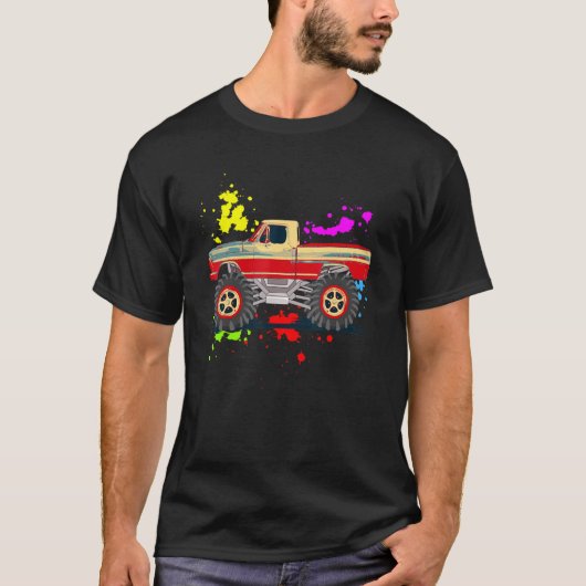 T-shirt Crusher Trucks 4x4 Short Bed Bump Side Pickup Truc (Devant)