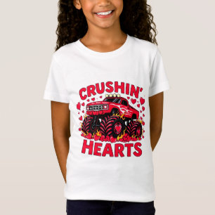 T-Shirt Crushin Hearts Monster Truck Saint-Valentin Enfant