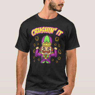 T-shirt Crushin It Christmas Nutcracker Xmas Caractère Hol