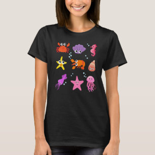 T-shirt Crustacés de base esthétique Crustacés Crabe Homar