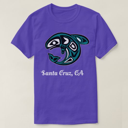 T-shirt Cruz Père Noël CA Native American Tribal Orca Kill (Design devant)
