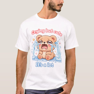 T-shirt Crybaby Bear Kawaii – Mème de larmes mignon
