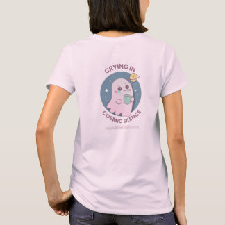 T-shirt Crying in Cosmic Silence – Cute Existential Ghost 