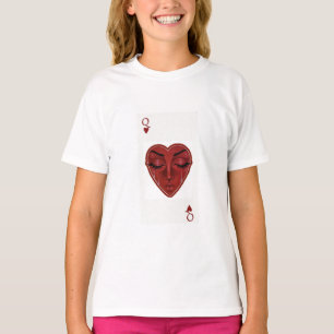 T-shirt Crying Queen of Hearts Surreal Playing Card Design