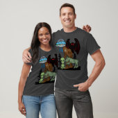 T-shirt Cryptid Big Foot Alien Mothman UFO Chupacabra (Unisexe)