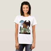 T-shirt Cryptid Big Foot Alien Mothman UFO Chupacabra (Devant entier)