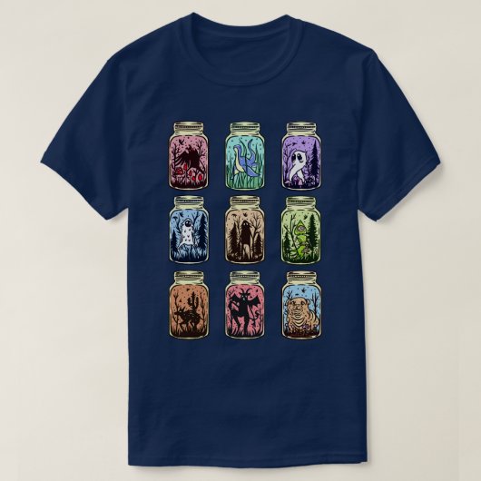T-shirt Cryptid Jar Collection Mothman Flatwoods Monster E (Design devant)