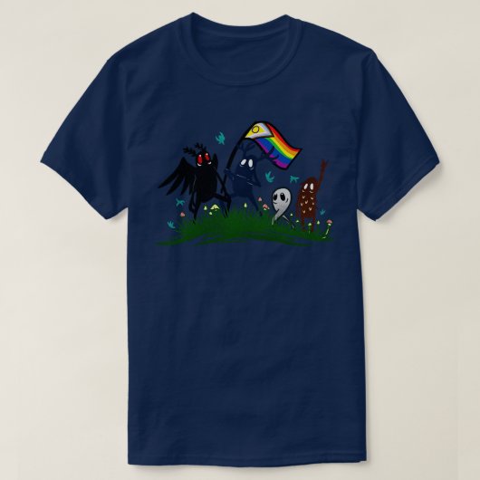 T-shirt Cryptid Pride Mothman Fresno Nightcrawler Forest G (Design devant)