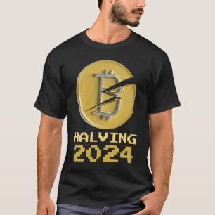 T-shirt Crypto 2024 Bitcoin Halving Cryptomonnaie Halveni