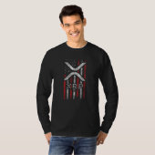 T-shirt Crypto American Drapeau XRP Cryptomonnaie Mème (Devant entier)