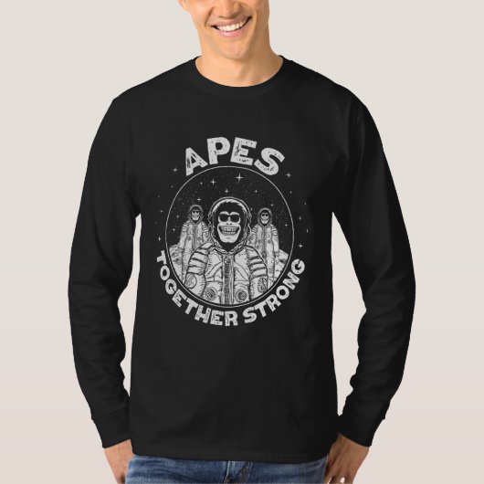 T-shirt Crypto Ape Ensemble Fortement Ape À La Lune (Devant)