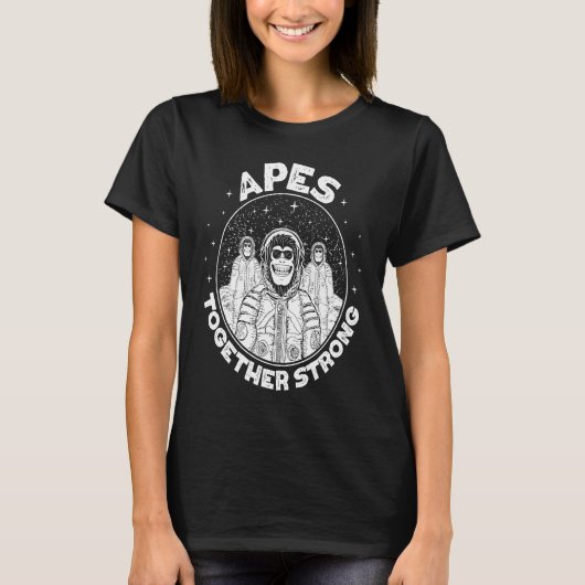 T-shirt Crypto Apes together strong Ape to the moon (Devant)