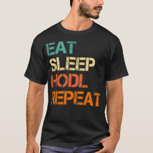 T-shirt Crypto Crypto Bitcoin Drôle Manger Drôle Dormir HO