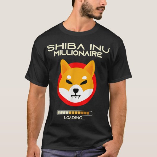 T-shirt Crypto Dog Millionaire Loading Design (Devant)