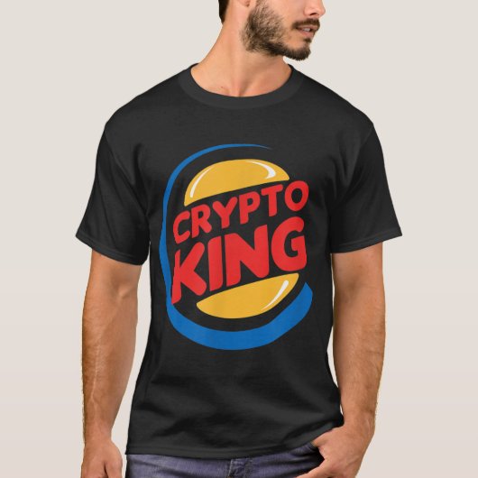 T-shirt Crypto King Funny Parody Design (Devant)