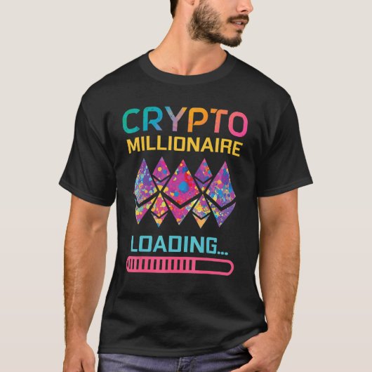 T-shirt Crypto Millionaire Chargement Ethereum Devise Femm (Devant)