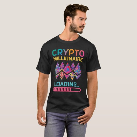T-shirt Crypto Millionaire Chargement Ethereum Devise Femm (Devant entier)