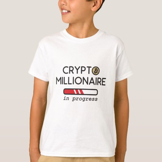 T-shirt Crypto Millionaire in progress (Devant)