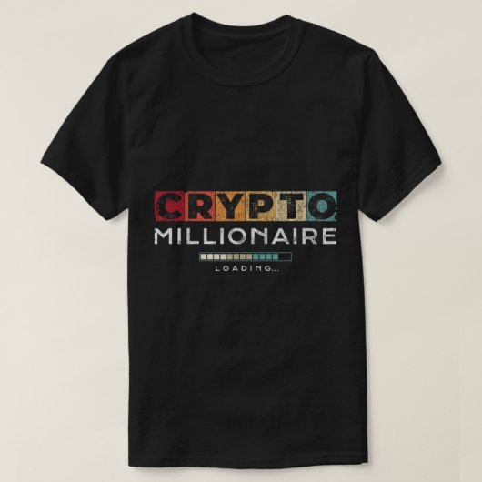 T-shirt Crypto Millionaire Loading Design (Design devant)