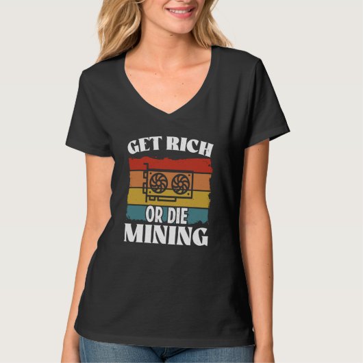 T-shirt Crypto Miner Cryptocurrency Blockchain Technology (Devant)