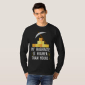 T-shirt Crypto My Hashrate Is Higher Than Yours (Devant entier)