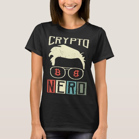 T-shirt Crypto Nerd Bitcoin Cryptocurrencies Crypto Stock (Devant)