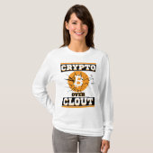 T-shirt Crypto Over Clout™ Bitcoin Actifs sur Algorithmes (Devant entier)