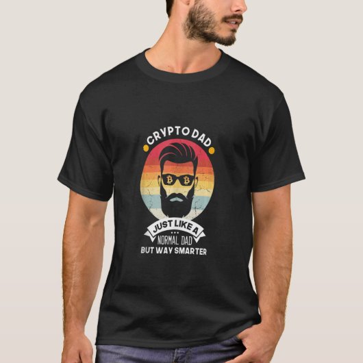 T-shirt Crypto Papa Mais Smarter Bitcoin Cryptomonnaie Btc (Devant)