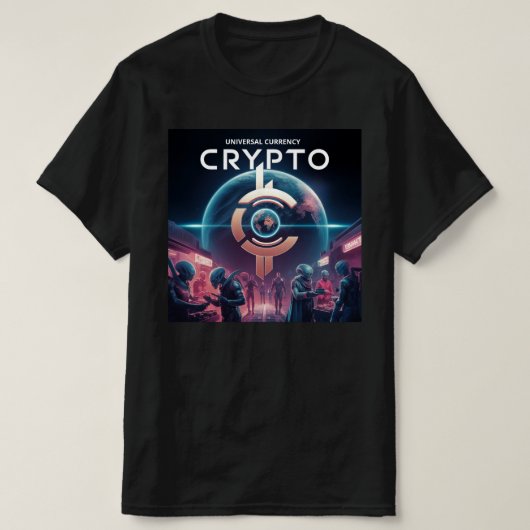 T-shirt Crypto Planète Noir (Design devant)