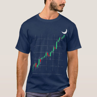 T-shirt Crypto Trading À La Lune Chandlesticks Trader