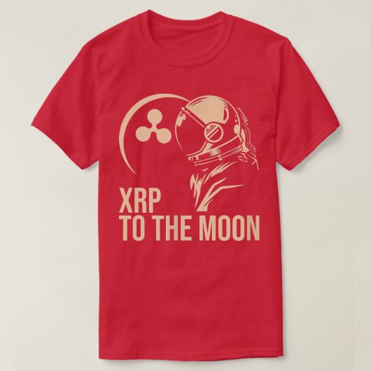 T-shirt Crypto XRP Ripple vers la Lune Internet Money Astr (Design devant)