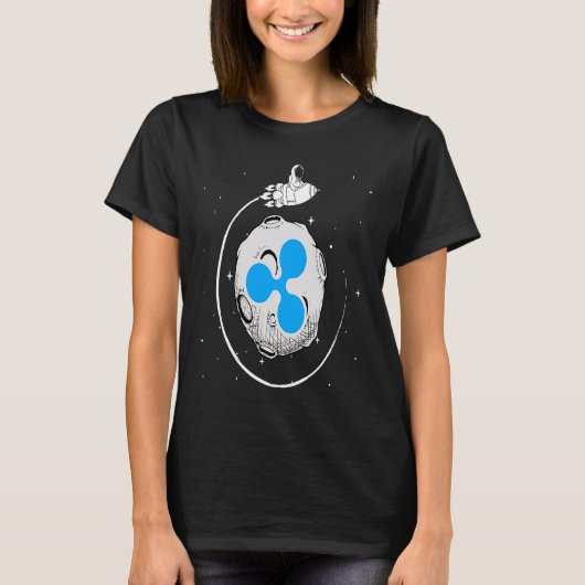 T-shirt CryptoCurrency Talk Fun Ripple XRP ROCKET À (Devant)