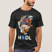 T-shirt CryptoCurrency Talk Tezos HODL XTZ Space Man On to (Devant)