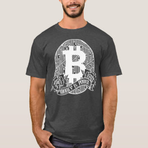 T-shirt Cryptomonnaie Bitcoin BTC Trader Argent Est Puissa
