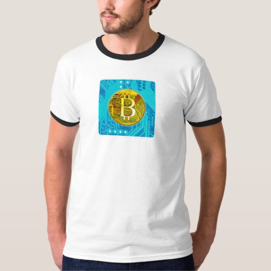 T-shirt Cryptomonnaie Bitcoin & Chip (Devant)