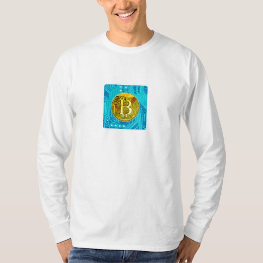 T-shirt Cryptomonnaie Bitcoin & Chip (Devant)