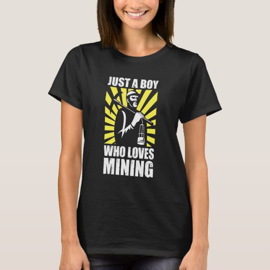 T-shirt Cryptomonnaie Gold Coal Miner Juste Un Garçon Qui  (Devant)