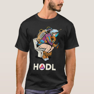 T-shirt Cryptomonnaie Talk BAT HODL Space Man On Toilette