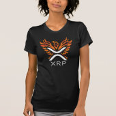 T-shirt Cryptomonnaie XRP Crypto Orange Rising Phoenix (Devant)