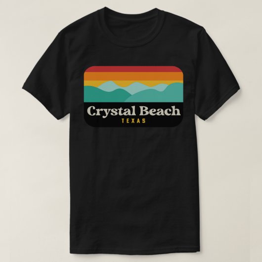 T-shirt Crystal Beach Texas Bolivar Péninsule Pêche (Design devant)