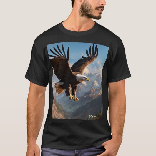 T-shirt Crystal Eagle in Flight – Symbol of Independence & (Devant)