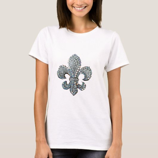 T-SHIRT CRYSTAL FLEUR DE LIS (Devant)