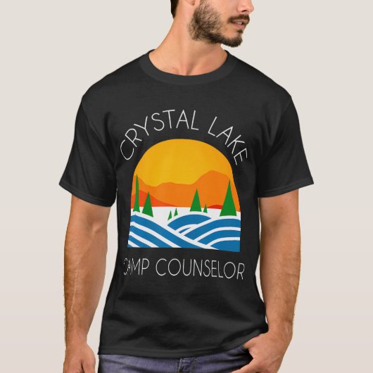 T-shirt Crystal Lake Camping et conseiller de camp amusant (Devant)