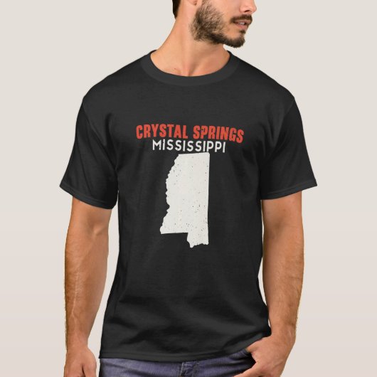T-shirt Crystal Springs Mississippi USA State America (Devant)