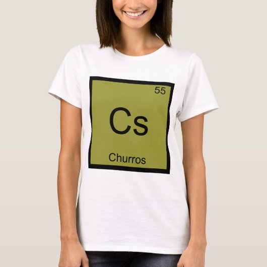 T-shirt Cs - Churros Funny Chimie Élément Symbole Tee (Devant)