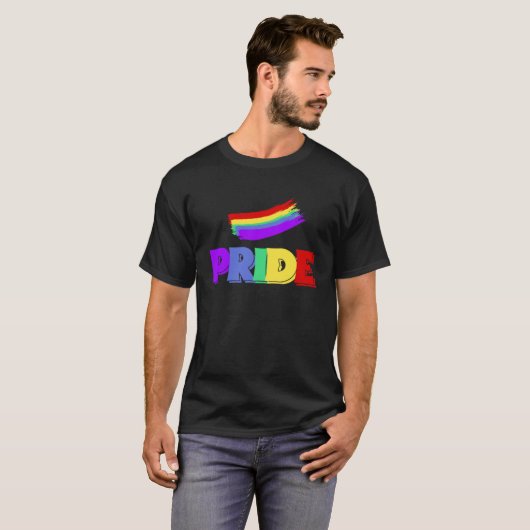 T-shirt CSD LGBTQIA Parade Acceptation Ally Drapeau Amour (Devant entier)